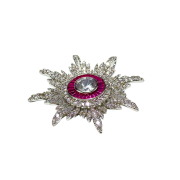 Sparkling Snowflake Medal Brooch